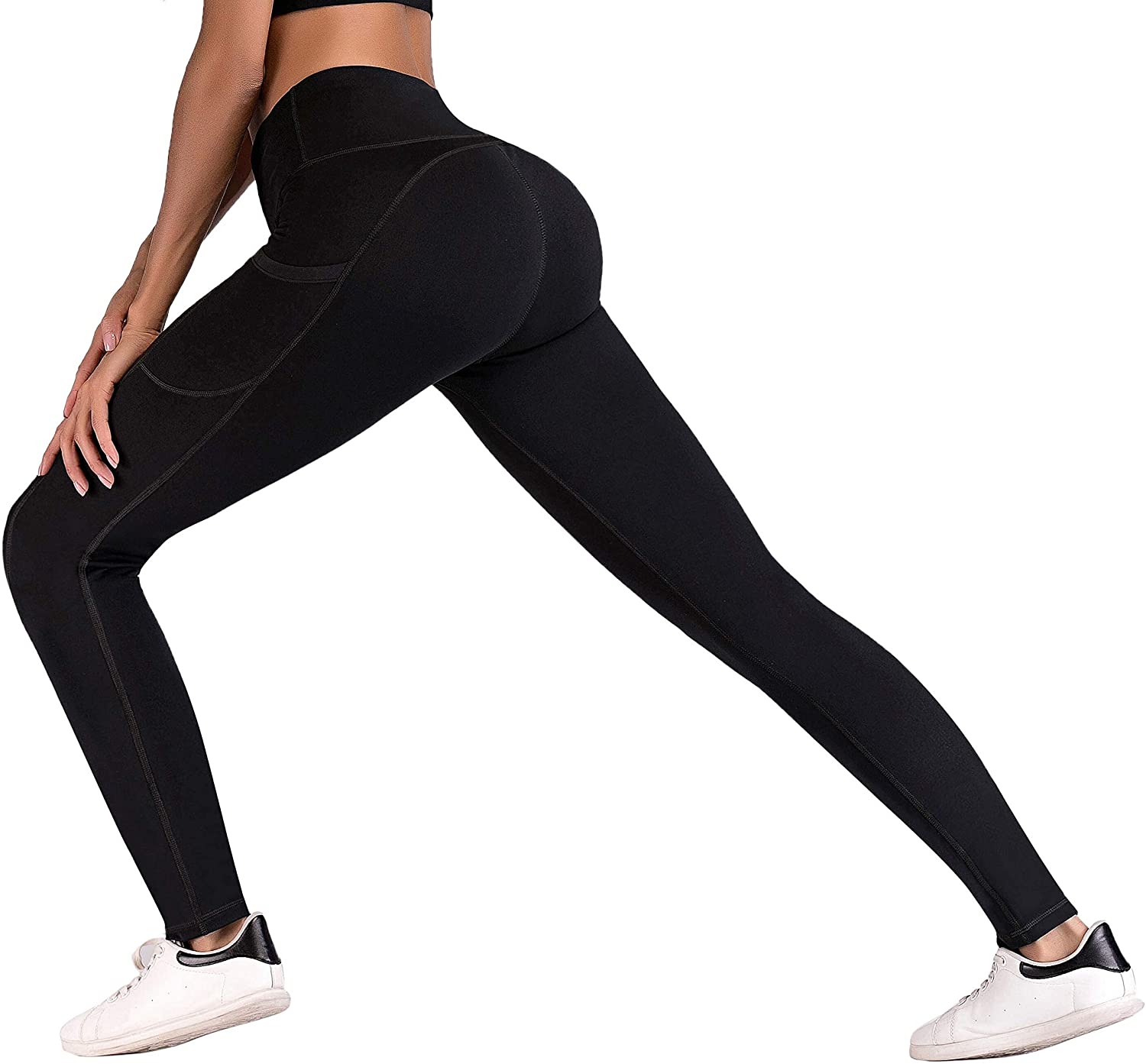 IUGA High Waist Yoga Pants with Pockets, Leggings for Women Tummy Control, Workout  Leggings for Women 4 Way Stretch in Dubai - UAE