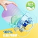 thumbnail image 3 of 1L Water Bottle with Straw, Sports Drinks Bottle with Time Markings BPA Free Leak Proof, Flip Cap (Coral Pink), 3 of 5