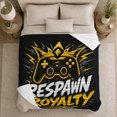 thumbnail image 5 of Gaming Controller Crown autumn celebration Pumpkins Bold Edgy, Warm Flannel Blanket for Living Room and Family Room, Festive autumn celebration Scene, Art Lovers autumn celebration Gift, 5 of 9