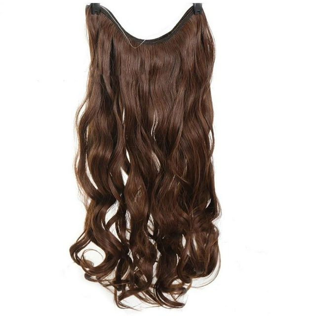 Synthetic V-shaped Long Curly Water Wave Clips In Hair Extensions Hair Piece