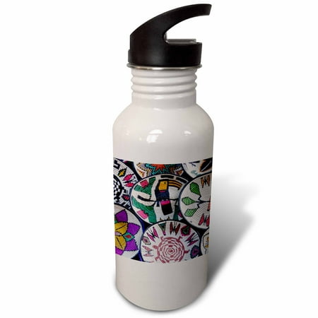 

3dRose Panama Cristobal Embera Indian handicrafts - SA15 CMI0334 - Cindy Miller Hopkins Sports Water Bottle 21oz