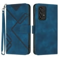 thumbnail image 2 of Feishell for Samsung Galaxy A23 4G Phone Case with Wrist Strap,Premium PU Leather Magnetic Clasp Flip Kickstand Credit Card Slots Holder Wallet Shockproof Protection Slim Phone Case,Darkblue, 2 of 10