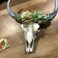 thumbnail image 5 of Travelwant Bull Head Resin Wall Decoration, White Bull Skull Wall Hanging Succulent/Flower Cow Skull Wall Decor Nursery Decor, Simulation 3D Animal Cow Skull for Home Office Decorations, 5 of 7