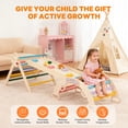 thumbnail image 6 of JIOABL 9-in-1 Wooden Playground Climber with Arch, Ramp, Ladder, Montessori Indoor Jungle Gym, Foldable Baby Play Structure,Rainbow, 6 of 7