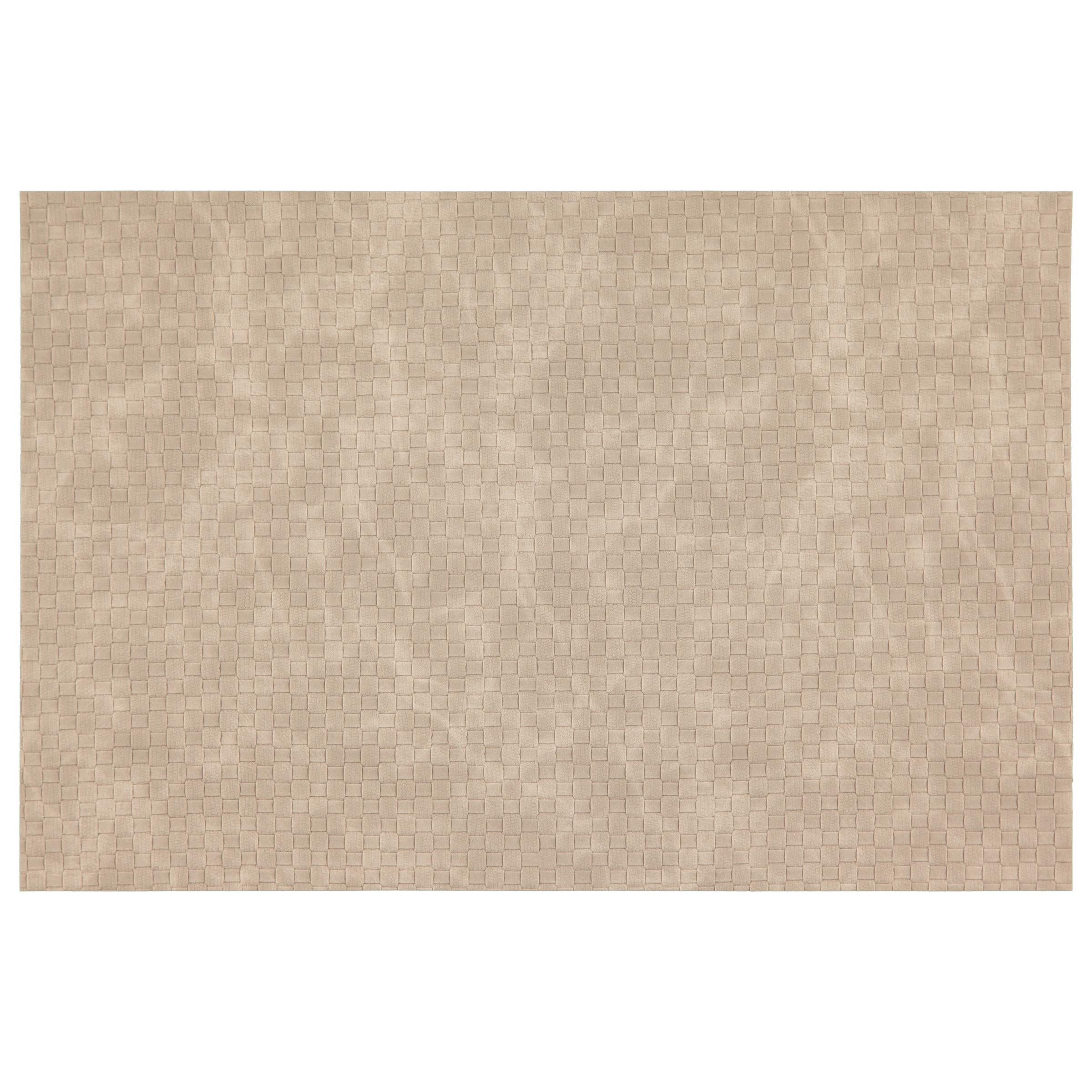 Ala Carte by Dainty Home Sorrento Basketweave Textured Faux Leather Placemats – Set of 4, Reversible, Non-Slip, Washable, Heat & Tear Resistant – 12x18 in Dining Table Mats