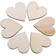 thumbnail image 2 of 50 Uds. De corazones de madera de 40mm, rodajas de madera en forma de corazón, virutas de madera para decoración artesanal, adornos para manualidades y adornos de boda, 2 of 5
