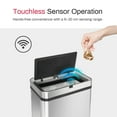 thumbnail image 5 of Innovaze 16 Gallon Stainless Steel Motion Sensor Trash Can with Removable and Portable Design, Silver, 5 of 8