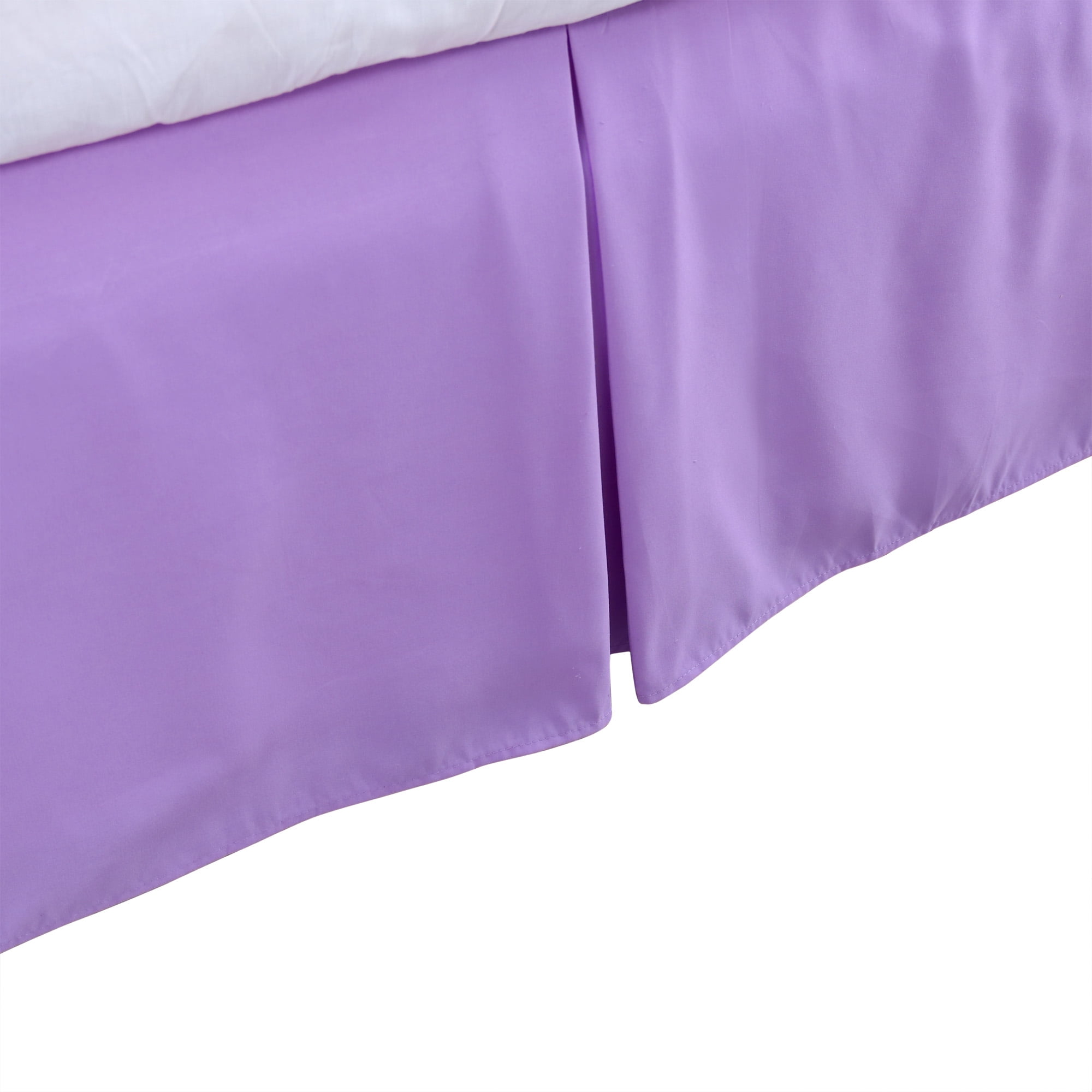 Pleated Bed Skirt Tailored Styling Dust Ruffled 14 Inch King Light