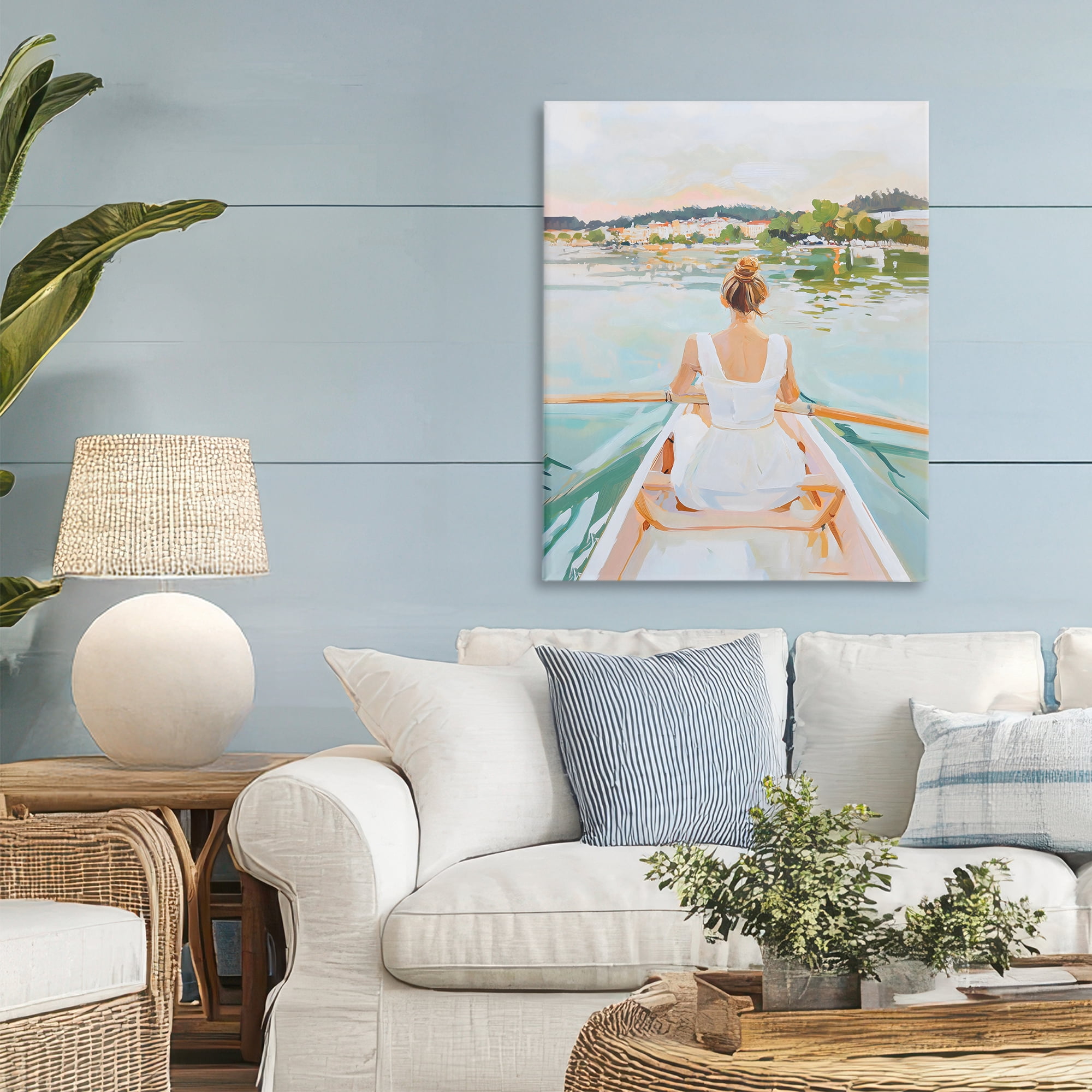 Stupell Industries Girl In Peaceful Canoe Ride Canvas Wall Art, design by The Prints Vibe