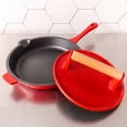 thumbnail image 4 of BergHOFF Neo 4pc Cast Iron Fry Pan & Grill Pan Set, Red, 4 of 10
