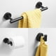 thumbnail image 2 of Accesorios de baño en negro mate, portarrollos de papel higiénico, toallero de pared y gancho, 3 piezas, 2 of 5