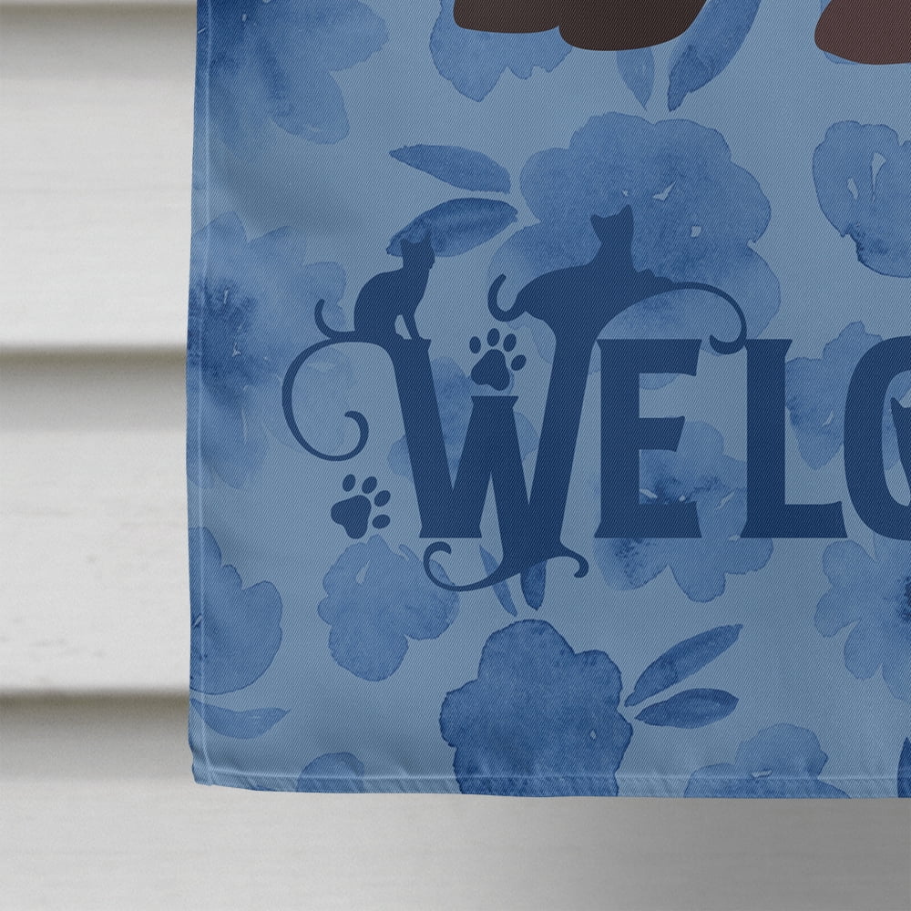 Carolines Treasures CK5033CHF European Burmese Cat Welcome Flag Canvas House Size Large multicolor