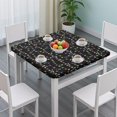 thumbnail image 3 of Multicolor Christmas Light Pattern Square Fitted Tablecloth with Elastic Edge,Square Table Cover,Washable Elastic Table Cover for Home Kitchen Party Decor 36"x36", 3 of 6