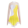 thumbnail image 2 of Alvivi Girls Figure Ice Skating Dress Mesh Patchwork Sequins Leotard Dancewear 6-16, 2 of 5