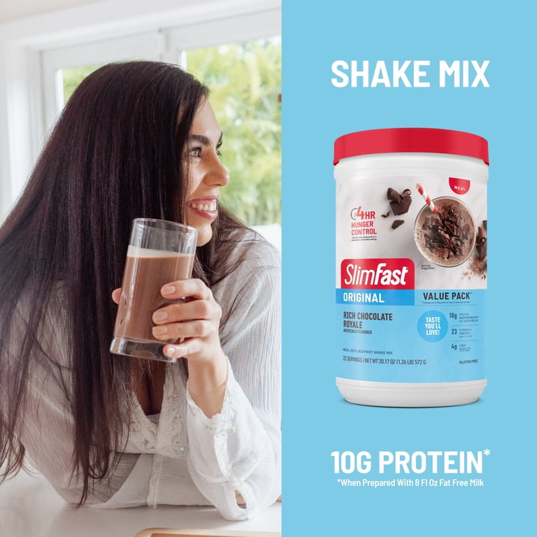 SlimFast Original Meal Replacement Shake Mix, Rich Chocolate