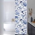 thumbnail image 3 of White Blue Spring Floral Window Privacy Film, Summer Botanical Hummingbird Static Cling UV Sun Blocking Heat Control Window Tint, Non-Adhesive One Way Windows Privacy Cover 17.7''x78.7'', 3 of 7