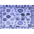 thumbnail image 1 of Ahgly Company Machine Washable Indoor Rectangle Abstract Blue Modern Area Rugs, 4' x 6', 1 of 4