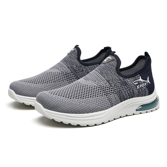YUDAI Men's Slip-On Walking Shoes – Non-Slip, Breathable Mesh Sneakers for Gym, Workout & Everyday Wear