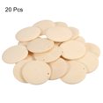thumbnail image 3 of Discos de Madera Redondos, Paquete de 20, 60mm - Círculos de Madera sin Terminar con Agujeros para Accesorios de Joyería DIY, 3 of 5