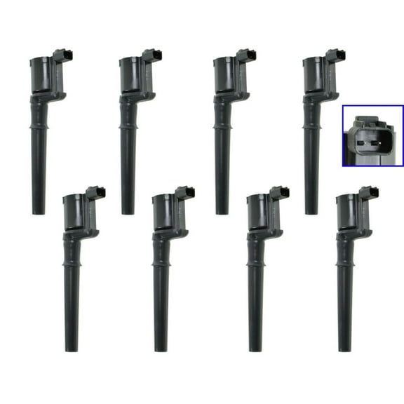 TRQ Ignition Coil Kit Set of 8 NEW for Ford Lincoln Mercury 4.6L 5.4L V8 ICA61560 Fits select: 2003-2004 FORD MUSTANG, 1999-2004 LINCOLN NAVIGATOR