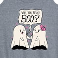 thumbnail image 3 of Instant Message - Valentine's Day Will You Be My Boo Graphic Racerback Tank, 3 of 6