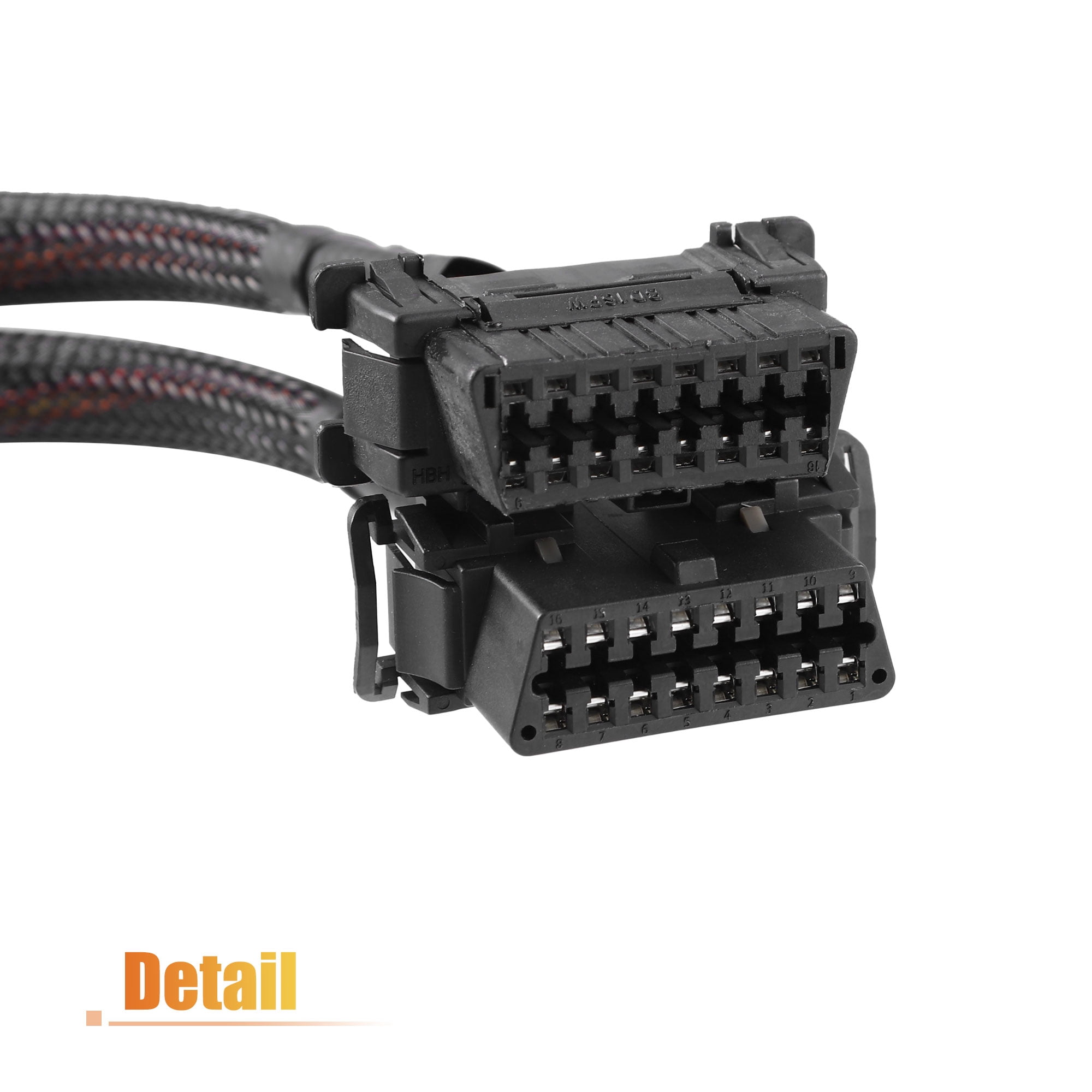 Unique Bargains OBD 2 16-Pin Splitter Y Cable Diagnostic Tool Adapter for GPS Tracker