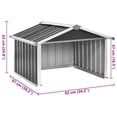thumbnail image 2 of vidaXL Garden Shed Anthracite Galvanized steel Medium Durable, 2 of 6