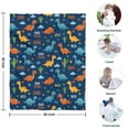 thumbnail image 4 of Blue Dinosaurs with Clouds and Text Blanket,Comfortable Soft Lamb Wool Throw Blanket,All Season,Warm Lightweight Blankets for Sofa Bed Couch Living Room Chair,30"x40", 4 of 4
