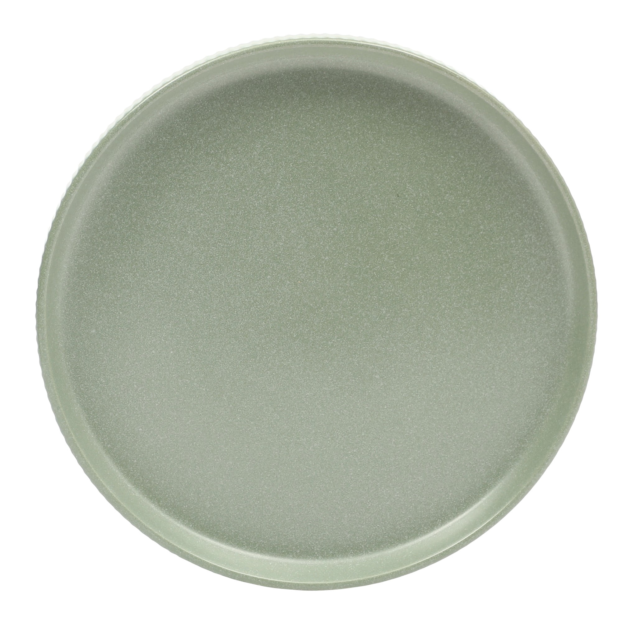 Gibson Elite Deerfield 16-Piece Stoneware Dinnerware Set – Stackable Plates and Bowls, Reactive Glaze Finish, Service for 4 - Matte Green