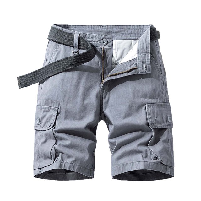 Diufon Men's Athletic Shorts Cotton Button Waisted Outdoor Sport Shorts Spring Summer Hiking Shorts with Pockets
