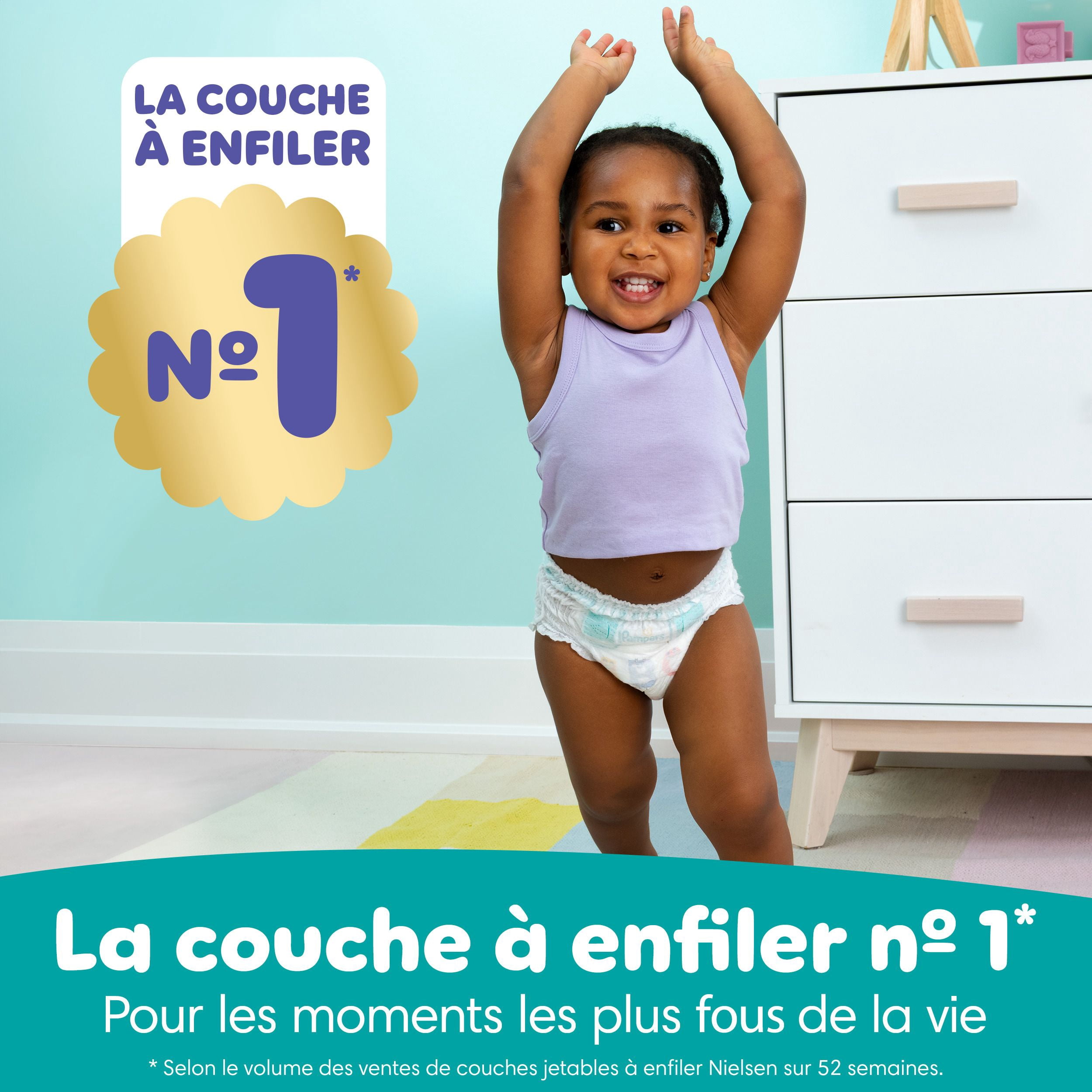 Pampers Diapers - Cruisers 360° - Size 5, up to 100% Leakproof Fit, Designed for Active Babies, Pull On Diaper, EZ Off Tabs Designed for Easy Changes