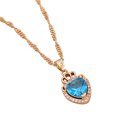 thumbnail image 2 of Meitianfacai Mothers Day Gifts Crystal Necklace Ladies Fashion Multicolor Love Necklace Crystal Clavicle Chain Pendant, 2 of 4