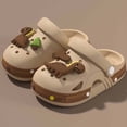 thumbnail image 6 of Likimi Kids Toddler Girls Boys Slippers Casual Comfortable Cartoon Lightweight Summer House Shoes For Indoor Outdoor Khaki Size 6.5-7 Years, 6 of 7