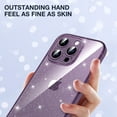 thumbnail image 6 of SaniMore for iPhone 14 Pro 6.1" Ultra-Thin Transparent Glitter Case, Rugged PC & Soft TPU Bumpers [Not Yellowing Technology] Full Body Protective Case for Women Ladies Girls, Pink, 6 of 8