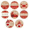 thumbnail image 1 of Dsscvnef Ensemble de Table en Liège avec Cœur pour la Saint-Valentin Design Rond Naturel pour Chambre Bar Fête 8 Pcs, 1 of 9