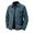 Navy, variant on Men's Faux Suede Western Jacket Snap Button Front Spread Collar Long Sleeve Chest Flap Pockets Fall Winter Outerwear