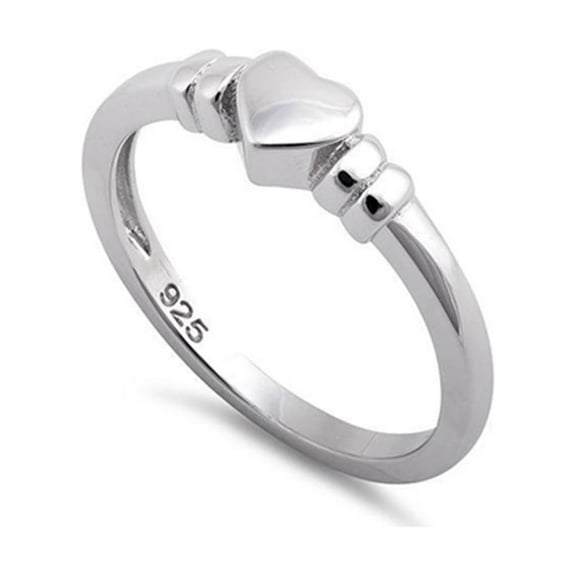 Mooneye 925 Sterling Silver Oxidized Platinum Plated Heart Swirl Women Valentines Day Gifts Ring