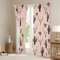 thumbnail image 3 of Feelyou Western Cactus Plant Black Out Curtains for Kids, Tribal Sheep Skeleton Curtains Pack of 2 (42x63 Each), Bohemian Theme Bedroom Curtains, Blackout Curtains Room Decor, 3 of 6