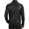 thumbnail image 2 of New Men Motorcycle Lambskin Leather Jacket Coat Size XS S M L XL A208, 2 of 3