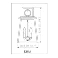 thumbnail image 2 of 521M-BK-Z-Lite-Broughton - 2 Light Outdoor Wall Sconce In Craftsman Style-17.5 Inches Tall and 10.25 Inches Wide, 2 of 7