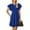 Blue, variant on Spring Summer Cocktail Dresses for Women - Flowy A Line Mini Dress with Ruffle Sleeve High Waist
