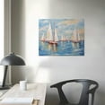 thumbnail image 3 of GOSMITH  White Sailboats Canvas Painting Wall Art Decor for Living Room Office Abstract Seascape Picture Artwork Home Bedroom Wall Decoration, 3 of 4