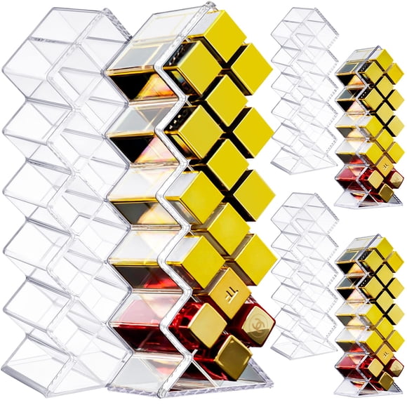Organizador de lápiz labial Rozer, acrílico, 96 ranuras x 6, transparente