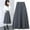 Grey, variant on Riforla Womens Winter Vintage High Elastic Waist A Line Pleated Wool Midi Skirt Lady Skirt Womens Skirts Black XXXL