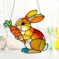 thumbnail image 6 of Easter Bunny Decor Rabbits Acrylic Style Window Hanging, Spring Farmhouse Home Garden Decor, Lightweight Bunny Farm Ornament, Festive Easter Window Accent Gift for Home, 7.87in, E, 6 of 7