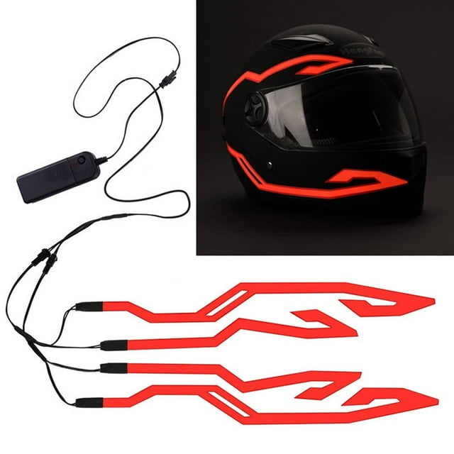 HLONK Motorcycle Helmet Light Multiple Modes Night Riding LED Light Strip Super Bright Rechargeable Easy to Install Helmet Light Strip