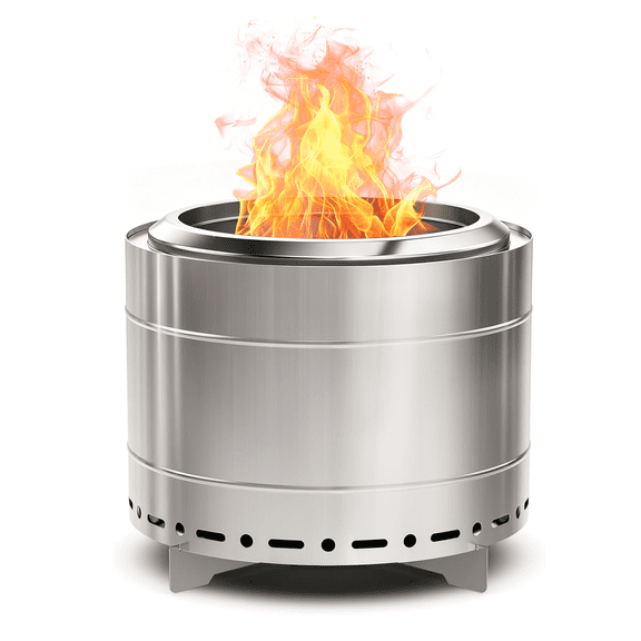 19.5 Inch Smokeless Fire Pit with Carry Bag, Outdoor Firepit, Wood Burning Fire Pits for Camping