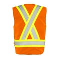 thumbnail image 3 of Ground Force  Mens Hi Vis Durable Polyester Safety Vest, Reflective Tape, Class 2 Orange (XL Chest 46-48), 3 of 7