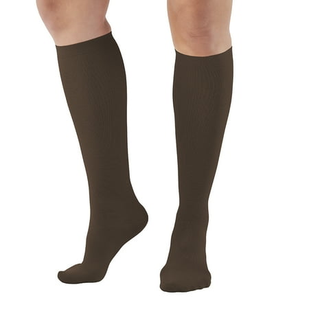 Womens Stretch Walker - Ames Walker Women's AW Style 167 Travel Compression Knee High Socks - 15-20 mmHg Microfiber Nylon/Spandex 167-P