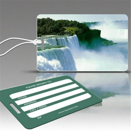 US Destinations Luggage Tags - Niagara Falls - 3 Pack Features Each luggage tag is credit card size and weight with designs printed on the front side in ultra-high resolution. They come complete with a durable glossy topcoat finish which prevents any scuffing  water damage or fading due to sunlight. Each back side has four signature panels for your name  address  city  state and zip code information. Design - Niagara Falls - SKU: ZX9ISDC227